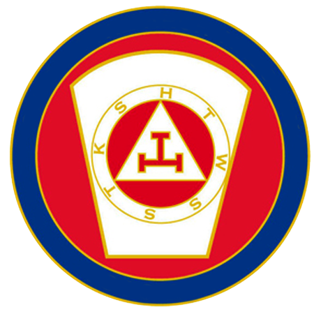 Keystone bearing the triple tau, emblem of the Mark Master degree